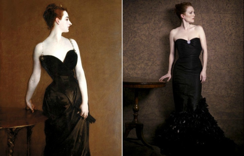 Portraits of ladies: Julianne Moore in fashionable interpretations of great paintings