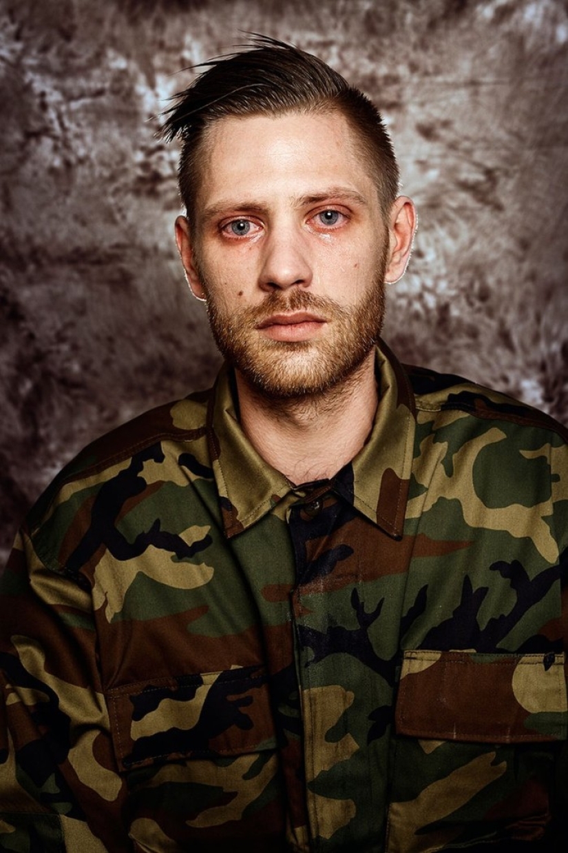 Portraits of Lithuanian guys reacting to the resumption of conscription