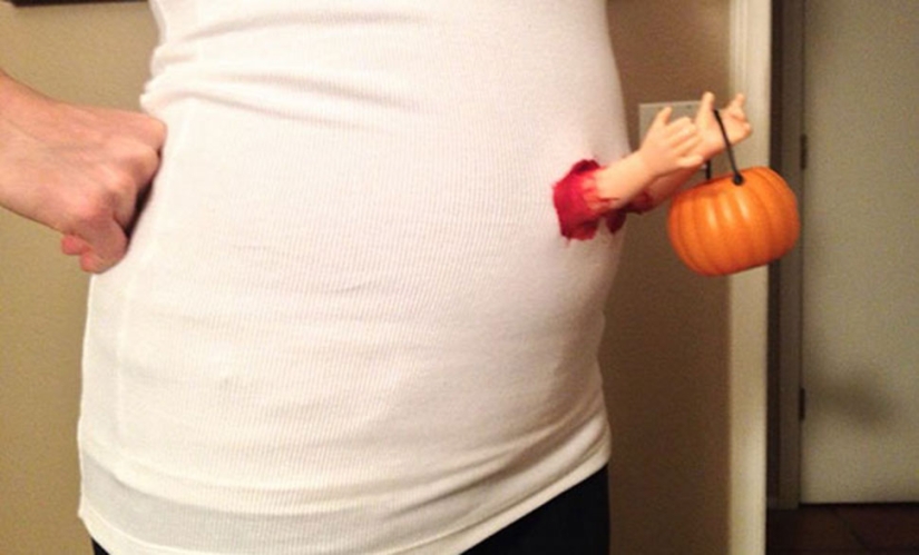Pregnant bellies dress up for Halloween too