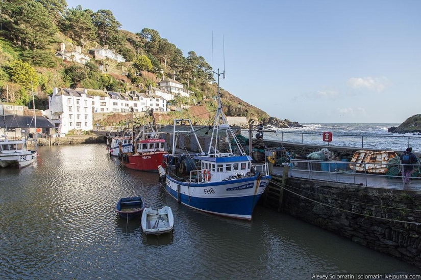 Pueblo pesquero de Polperro en el sur del Reino Unido