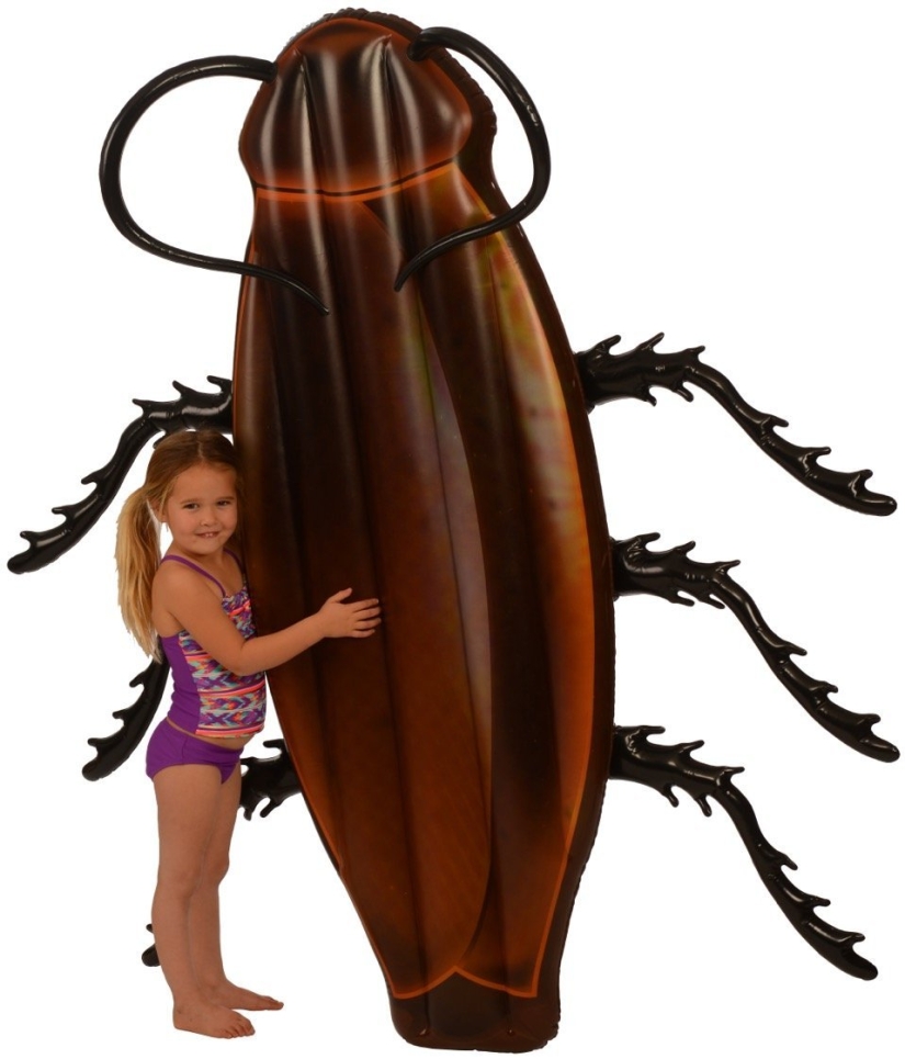¿Qué tal nadar en una cucaracha enorme? Amazon vende un colchón con forma de insecto espeluznante