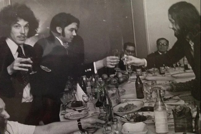 Rare shots of Soviet celebrities during the feast