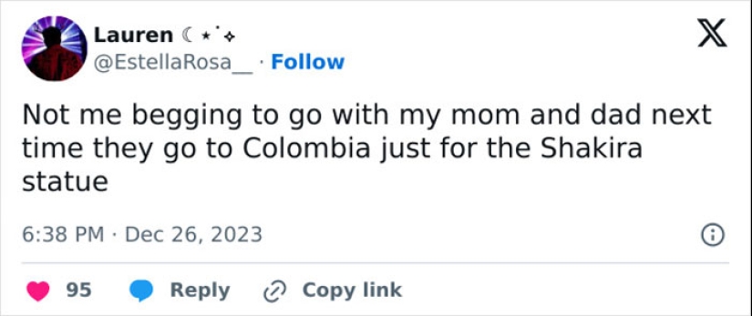 Se inaugura la colosal estatua de Shakira en Colombia y la gente hace el mismo chiste al respecto