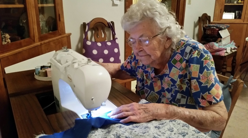 Sewing to help live