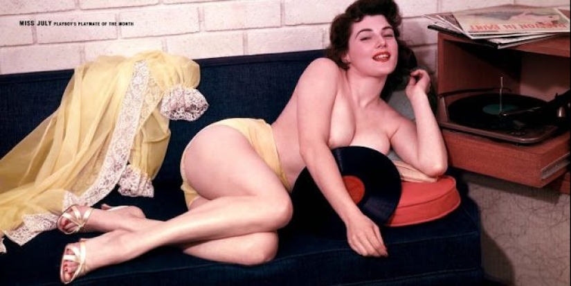 Sexy chica con márgenes de Playboy 1950-s: Tetona Jean Jani