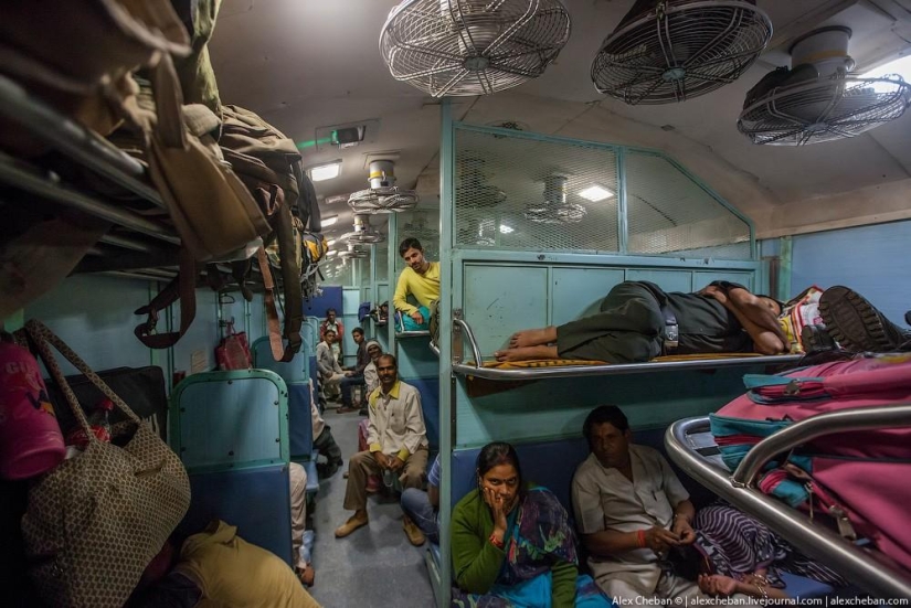 Shared carriage of an Indian train