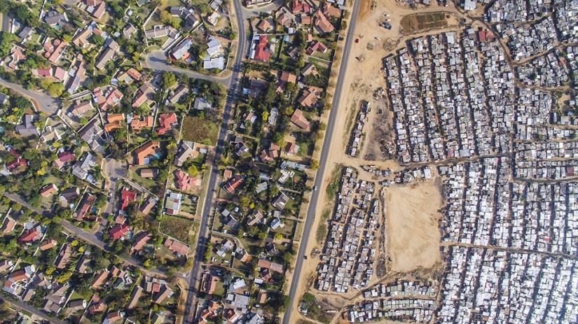 Shocking inequality in South Africa in the lens of a drone
