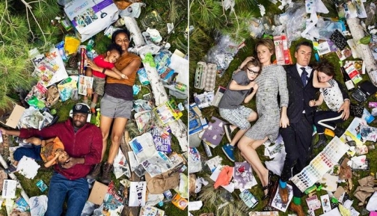 Shocking photos: how much garbage a person produces in just a week