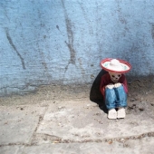 Skeletons on the city streets