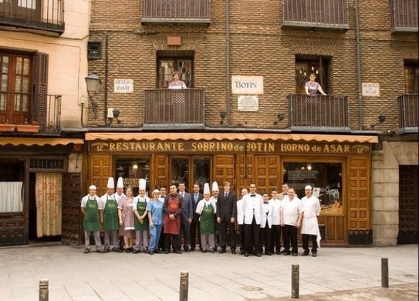 Sobrino de Botin is the oldest restaurant in Europe, which Hemingway loved and where Goya worked part—time in his youth