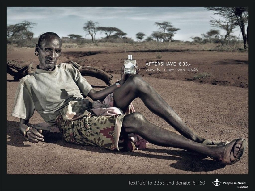 Social advertising about people in need: &quot;Little money - big difference&quot;
