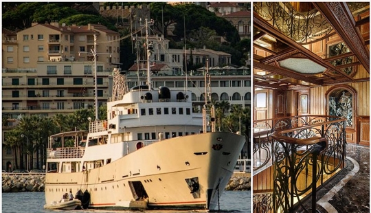Soviet reconnaissance ship turned into a super-luxury yacht