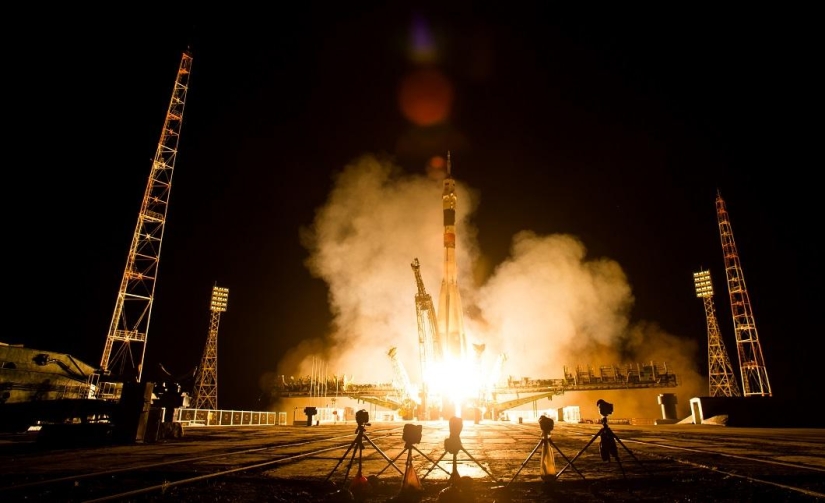 Soyuz launched from Baikonur with an expedition to the ISS