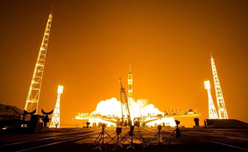 Soyuz launched from Baikonur with an expedition to the ISS