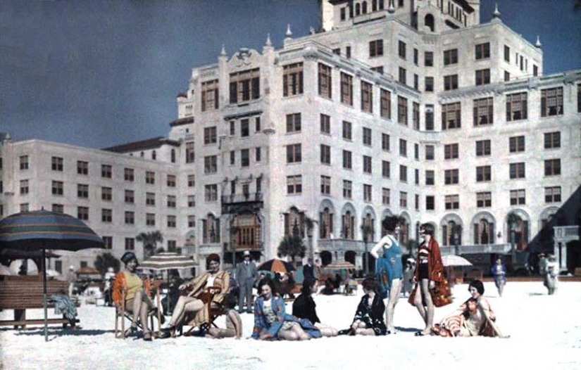 St. Petersburg and other cities of Florida in 1929 in color photos