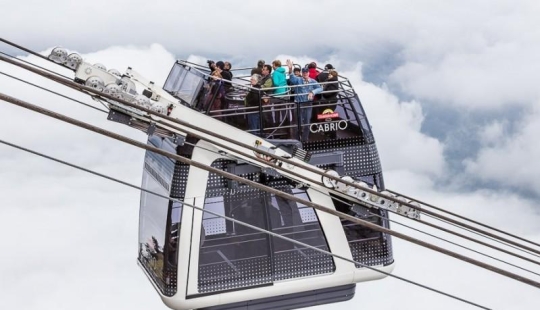 Stanserhorn Cabrio - cabina de teleférico de dos pisos