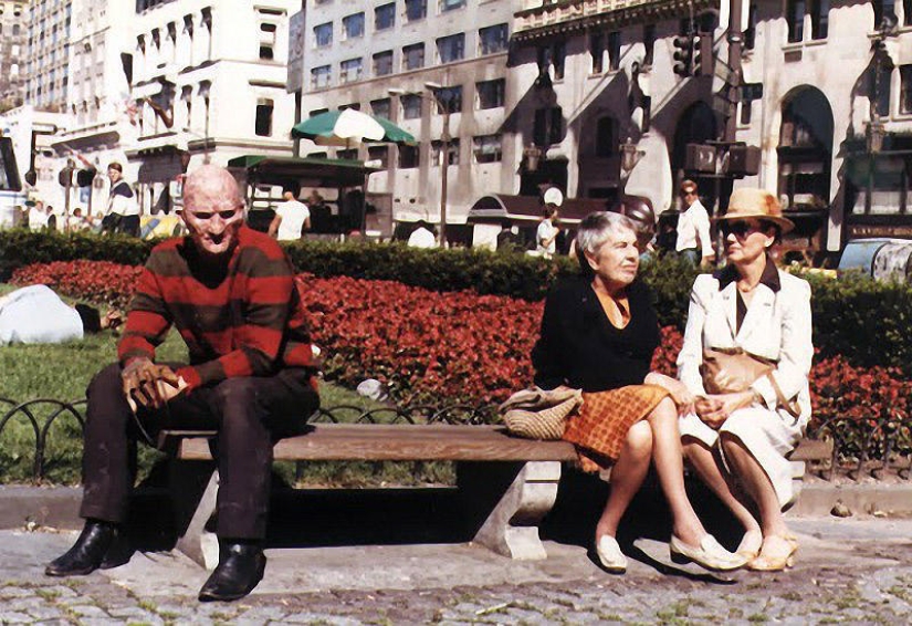 Stills from the filming of A Nightmare on Elm Street