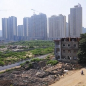 Stubborn residents of a three-story building