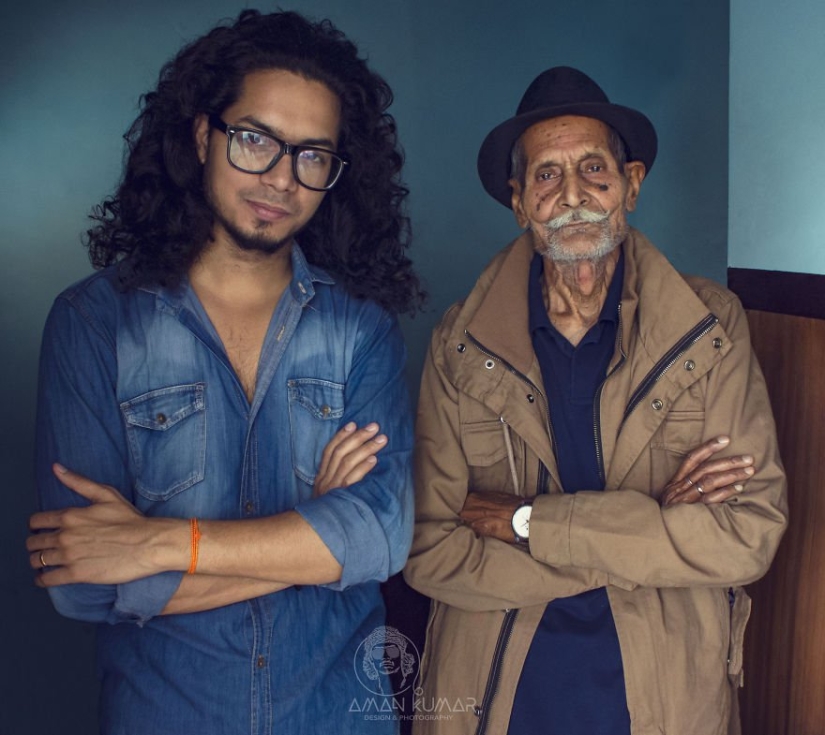 Style and fashion work wonders: grandson turned his 96-year-old farmer grandfather into a real dandy