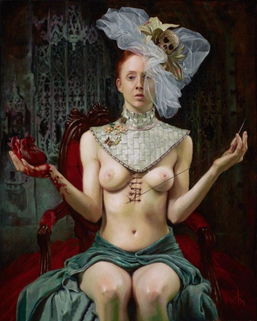 Surrealismo de Alexandra Manukyan - el mundo interior salpicado en el lienzo