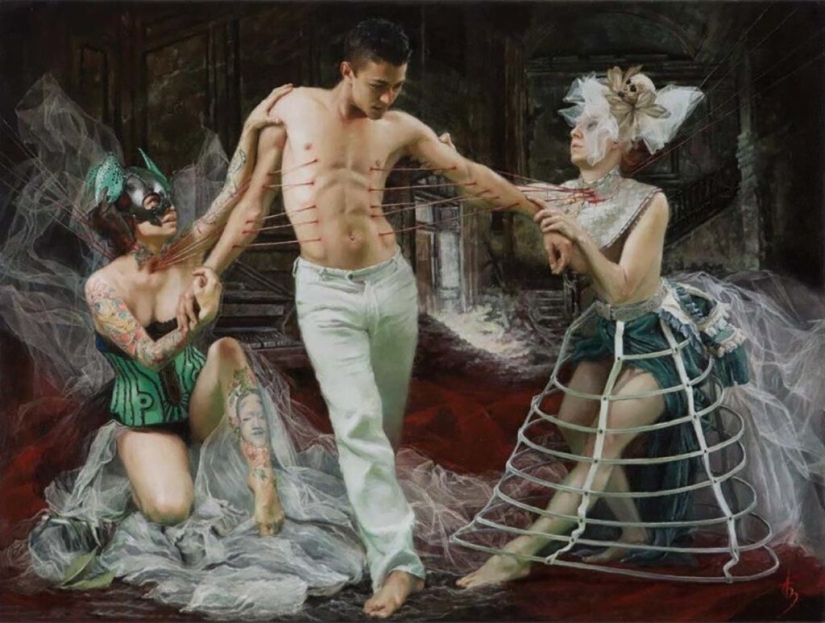 Surrealismo de Alexandra Manukyan - el mundo interior salpicado en el lienzo