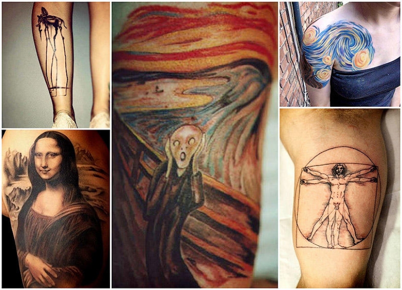 Tattoos inspired by works of art