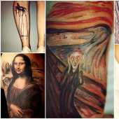 Tattoos inspired by works of art