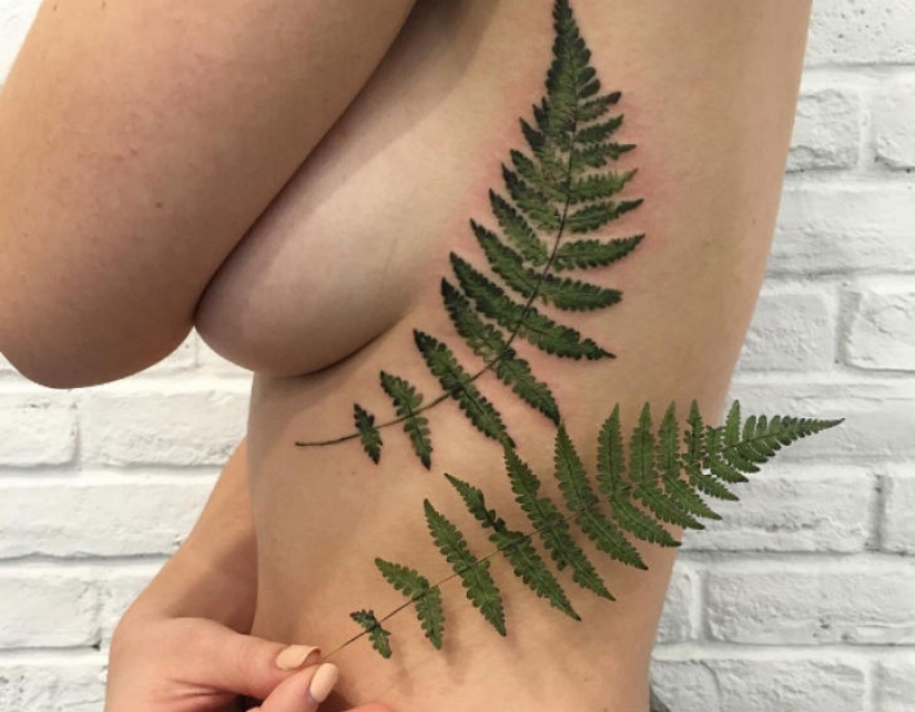 Tatuajes increíbles que no se pueden distinguir de las plantas vivas