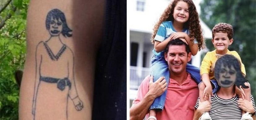 Tatuajes irreales de personas y animales reales.