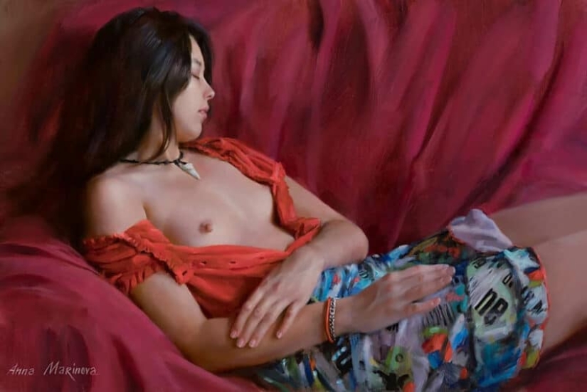 Ternura desnuda en las obras de la artista hiperrealista Anna Marinova
