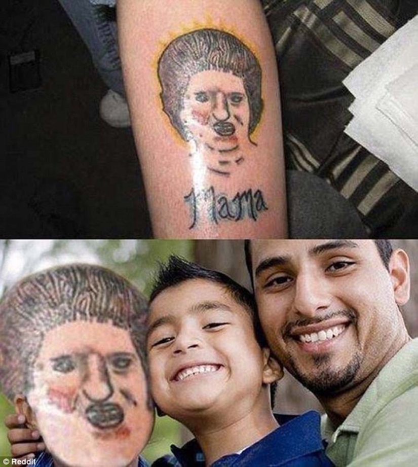 Terribly bad tattoos on the skin and in life