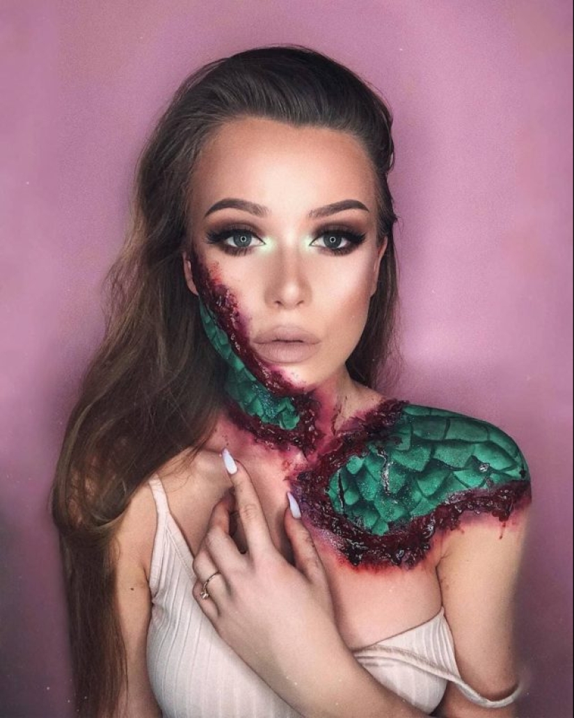 Terribly beautiful: make-up artist from Lithuania creates incredible images using the make-up