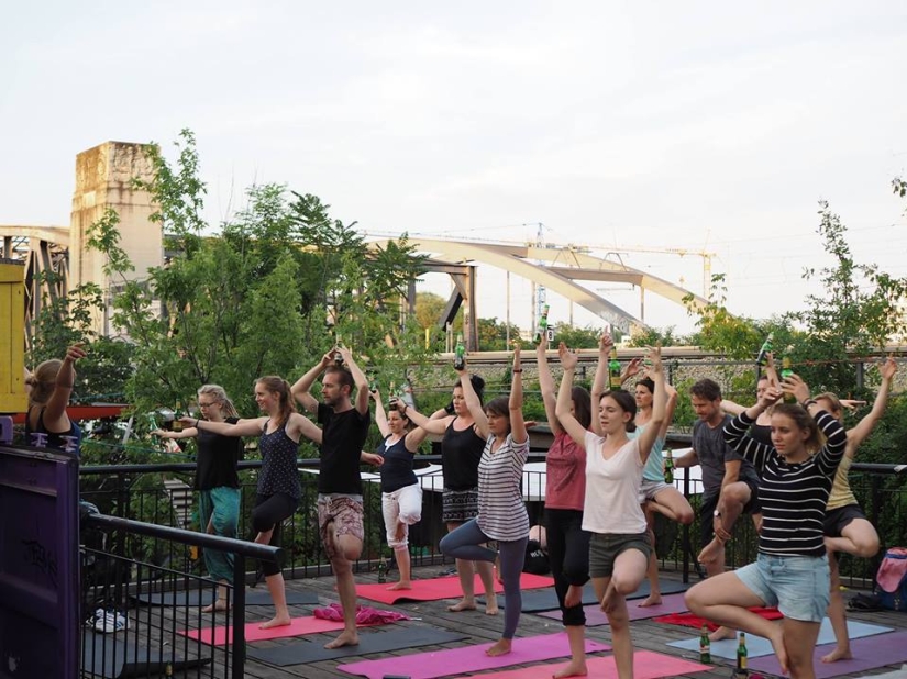 That's our way — beer yoga conquers the world