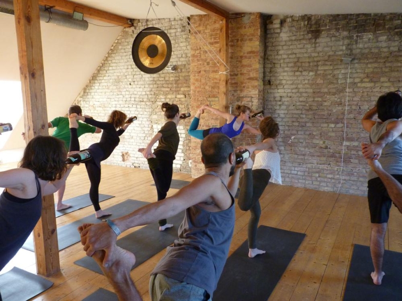 That's our way — beer yoga conquers the world