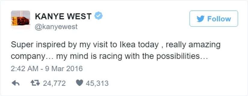 That's such a Kardashian! IKEA and its fans troll Kanye West