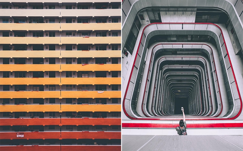 The 20-year-old photographer shoots truly dizzying urban landscapes in different countries