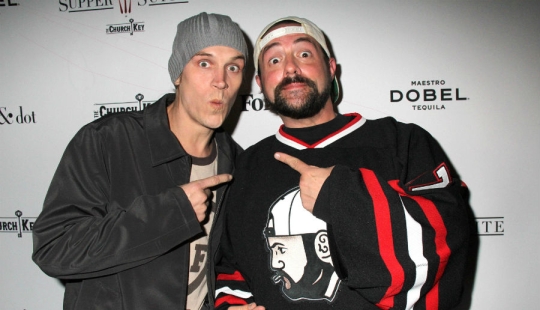 The actors of the movie "Jay and Silent Bob strike back" 16 years ago and now