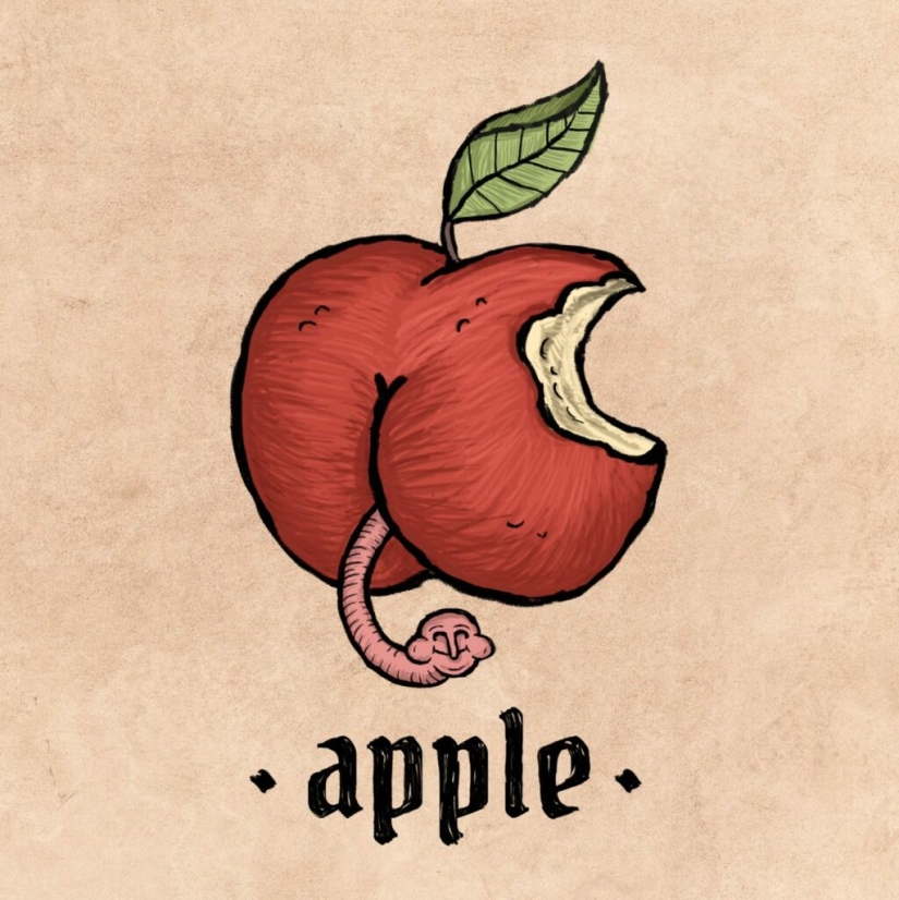 The artist redrew the logos of famous brands in the style of the Middle Ages
