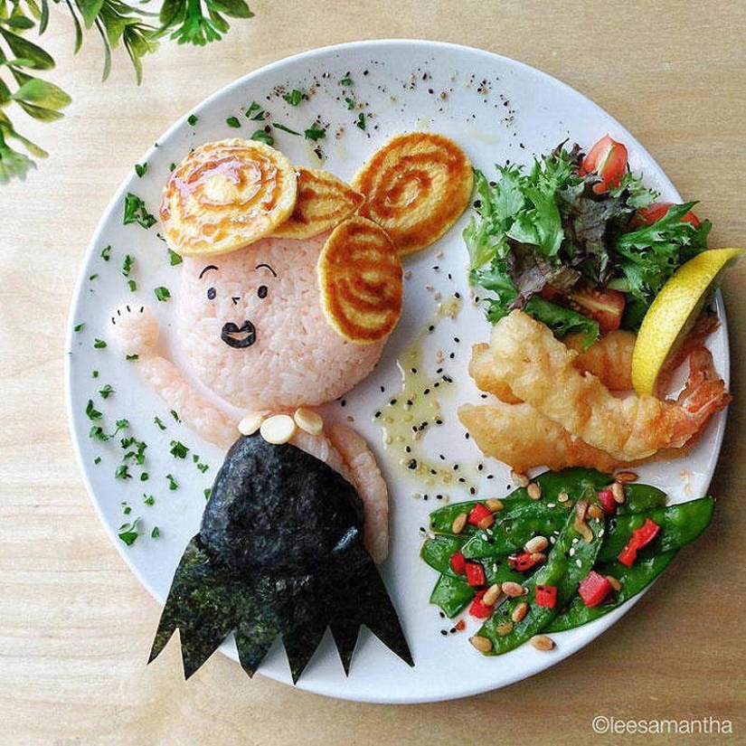 The artist turns dishes into masterpieces