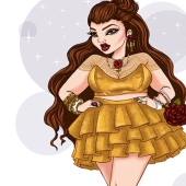 The artist, who was teased for being overweight, painted Disney princesses with luxurious shapes