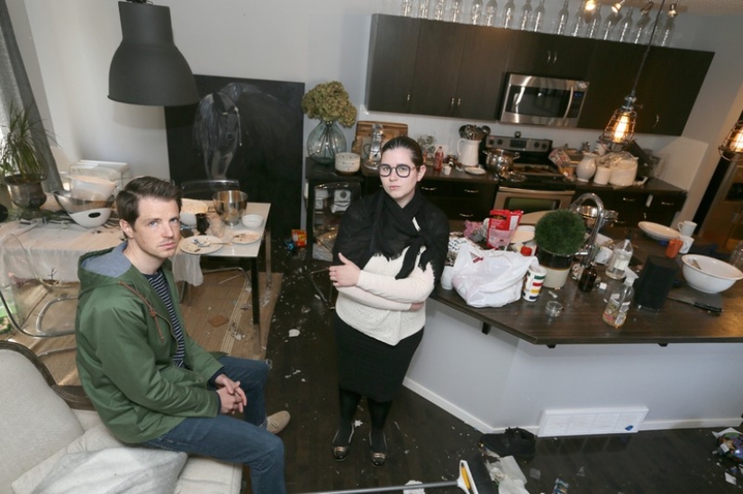 The couple rented out their house on Airbnb, and returned to the wrecked home