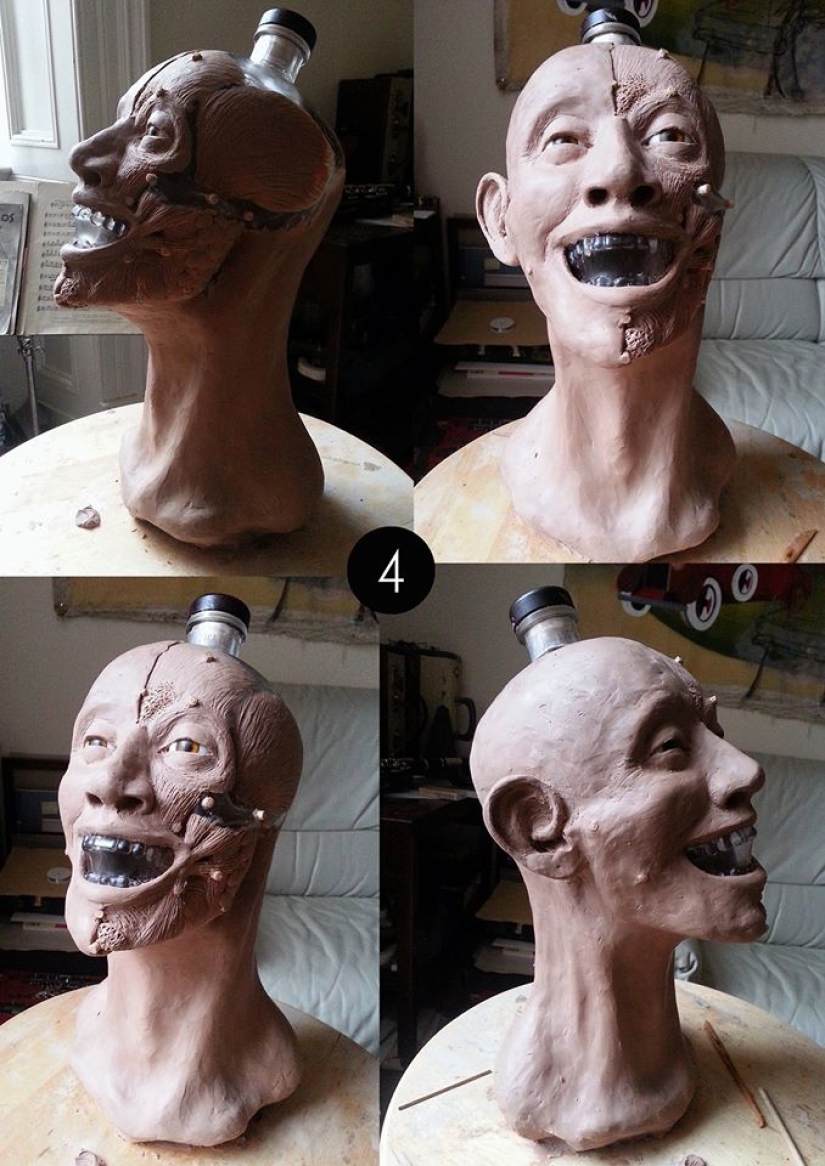 The criminologist bought vodka in the form of a glass skull and decided to restore her face