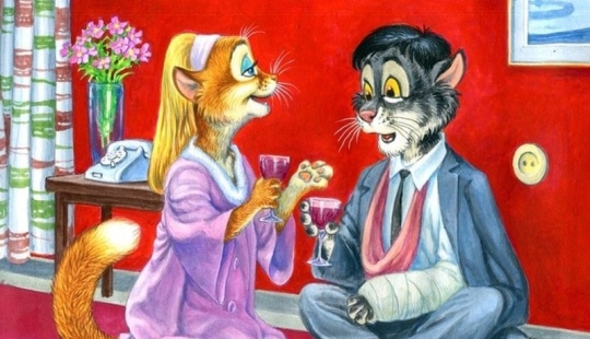 "The diamond hand" to "pulp fiction": the artist has replaced actors cute cats