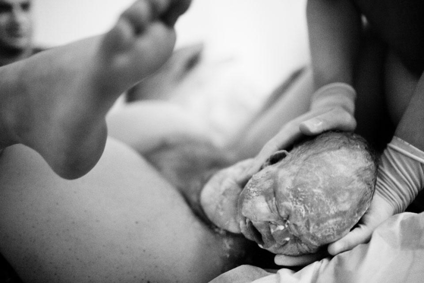The difficult process of giving birth to a new life