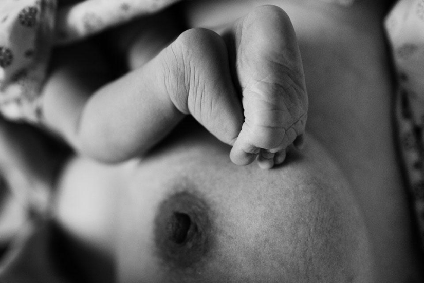 The difficult process of giving birth to a new life