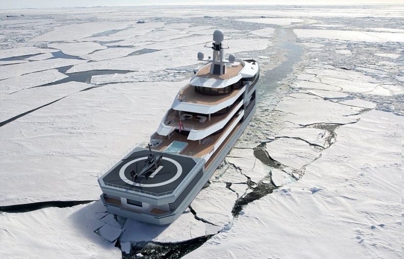 The Dutch built a luxury icebreaker yacht