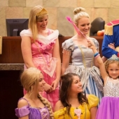 The entire courtroom dressed up in costumes of Disney characters to support a 5-year-old girl
