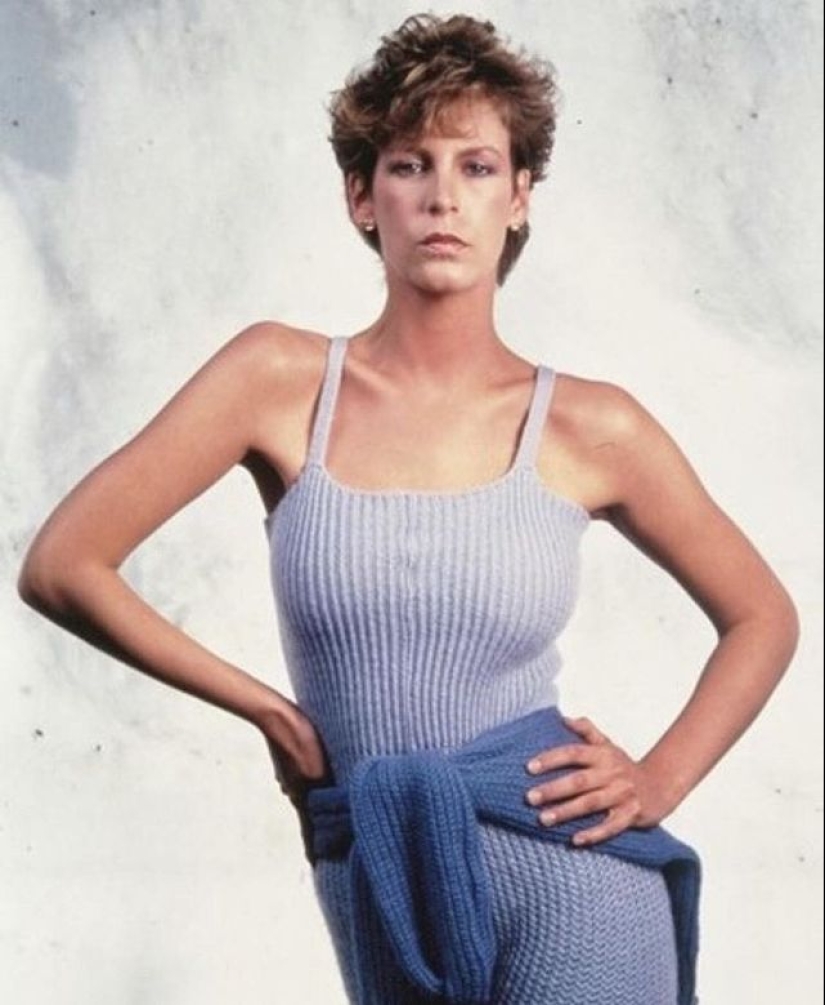 The fitness icon of the 80's: sporty and sexy Jamie Lee Curtis
