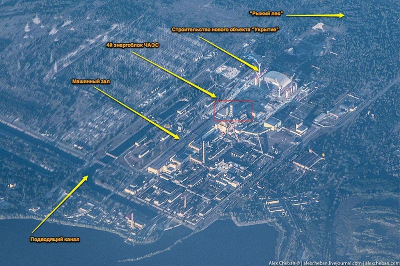 The ghost of Chernobyl on an August morning: a view from above