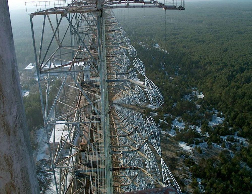 The ghost of Chernobyl on an August morning: a view from above